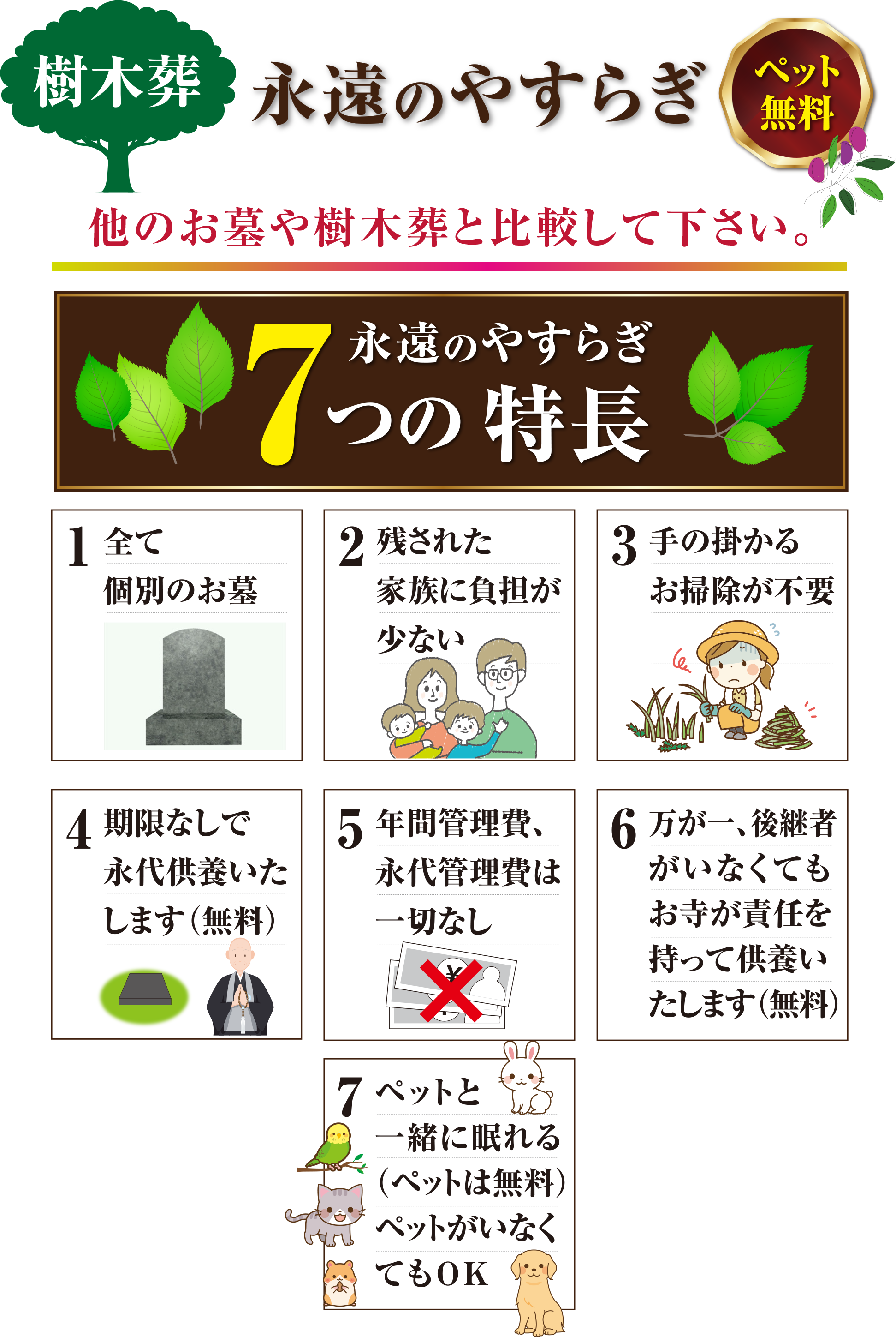 永遠のやすらぎ7つの特徴